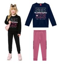 Conjunto Infantil Feminino Casaco + Calça Kyly Conjunto Infantil Feminino Casaco + Calça Kyly