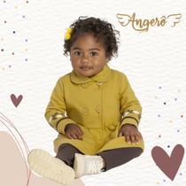 Conjunto Infantil Feminino Casaco Moletom Felpado + Legging Molicotton Angerô