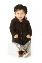 Conjunto infantil feminino casaco plush, gorro e legging em moletton Duzizo Conjunto infantil feminino casaco plush, gorro e legging em moletton Duzizo