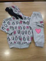 Conjunto Infantil Feminino Cinza Tam/ G Conjunto Infantil Feminino Cinza Tam/ G