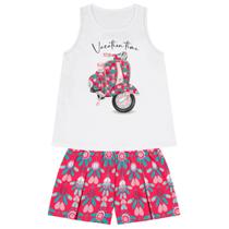 Conjunto Infantil feminino com camisa regata