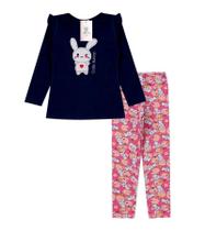 Conjunto Infantil Feminino Cute Bunny Legging Tam.1 Conjunto Infantil Feminino Cute Bunny Legging Tam.1