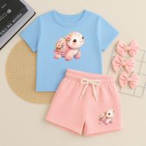 Conjunto Infantil Feminino Estampa Tartaruga Flores 636 Look Encantado Roupa Estilosa Moda Kids Look Conjunto Infantil Feminino Estampa Tartaruga Flores 636 Look Encantado Roupa Estilosa Moda Kids Look