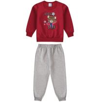 Conjunto Infantil Feminino Estampado Moletom Malwee