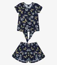 Conjunto Infantil Feminino Estampado Select Azul