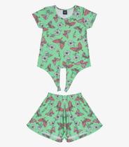 Conjunto Infantil Feminino Estampado Select Verde