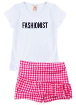 Conjunto Infantil Feminino Fashionist Branco 0025 - Liss Candy