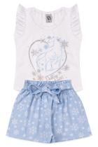 Conjunto infantil feminino frozen -tamanho p