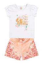 Conjunto infantil feminino Glinny Estampa Algere