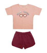 Conjunto Infantil Feminino Holiday Trick Nick Rosa Conjunto Infantil Feminino Holiday Trick Nick Rosa