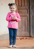 Conjunto Infantil Feminino Inverno GAN-K Calça + Blusa Cor:Pink-Azul escuroTamanho:1Modelo:GKCJ01F Conjunto Infantil Feminino Inverno GAN-K Calça + Blusa Cor:Pink-Azul escuroTamanho:1Modelo:GKCJ01F