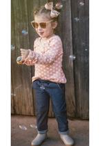 Conjunto Infantil Feminino Inverno GAN-K Calça + Blusa Cor: Poá Rose-Azul escuroTamanho:3Modelo:GKCJ07F