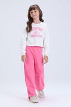Conjunto Infantil Feminino Inverno Moletom Wide Leg University