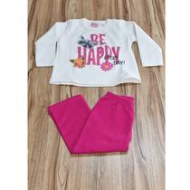 Conjunto Infantil Feminino Inverno S/Capuz Animais Bege/Rosa 3 Conjunto Infantil Feminino Inverno S/Capuz Animais Bege/Rosa 3