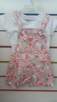 Conjunto Infantil feminino, Jardineira Conjunto Infantil feminino, Jardineira
