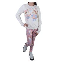 Conjunto Infantil Feminino Kukiê Blusa e Legging Off White Conjunto Infantil Feminino Kukiê Blusa e Legging Off White