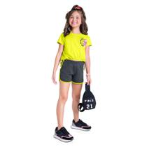 CONJUNTO INFANTIL FEMININO KYLY VERDE CITRUS 112116 Tamanho 10-12-14-16-18