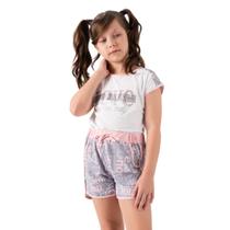 Conjunto Infantil Feminino Letras Verão