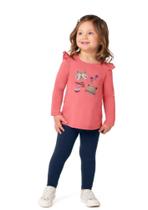 Conjunto Infantil Feminino Malwee De Malha Estampada-1000116600