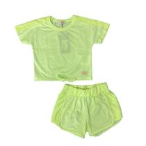 Conjunto Infantil Feminino Manga Curta Neon Infanti 53334