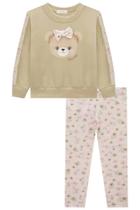Conjunto Infantil Feminino Marca Kukiê Bebê E Kids Ursos De Moletom Legging Canelada 80347 Conjunto Infantil Feminino Marca Kukiê Bebê E Kids Ursos De Moletom Legging Canelada 80347