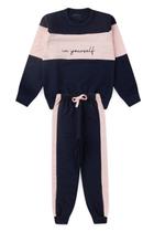 Conjunto Infantil Feminino Marinho Believe