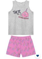 Conjunto infantil feminino mescla