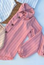 Conjunto infantil feminino moda blogueira camisa e cropped