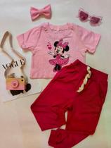 Conjunto Infantil Feminino Moda Casual Minnie com Calça Conjunto Infantil Feminino Moda Casual Minnie com Calça