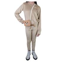 Conjunto Infantil Feminino Modernice com Bolsinha Marrom Conjunto Infantil Feminino Modernice com Bolsinha Marrom