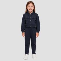 Conjunto Infantil Feminino Moletom Jeans Kely & Kety
