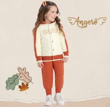 Conjunto Infantil Feminino Moletom Matelassê e Moletom Felpado Angerô