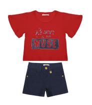 Conjunto Infantil Feminino Muse Trick Nick Branco Conjunto Infantil Feminino Muse Trick Nick Branco