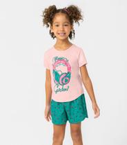 Conjunto Infantil Feminino Music Rovitex Rosa - Rovitex Kids