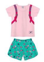 Conjunto infantil feminino planet rosa