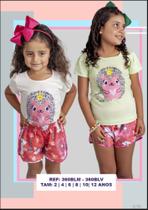 Conjunto infantil feminino Porco Espinho Coração