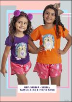 Conjunto infantil feminino Porco Espinho Flor