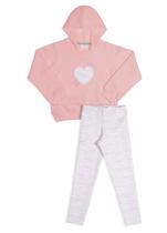 Conjunto Infantil Feminino Rosé Tweed Vrasalon