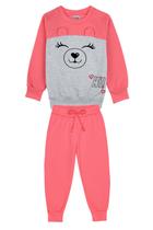 Conjunto Infantil Feminino Rosê Ursa