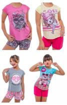 Conjunto Infantil Feminino Roupa de verão para criança Menina ESTAMPA DA FOTO