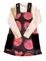 Conjunto Infantil Feminino Salopete + Blusa ML Milli & Nina