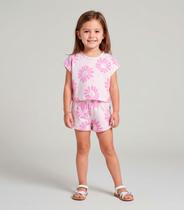 Conjunto Infantil Feminino Short E Blusa Select Rosa