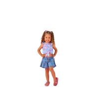 Conjunto Infantil Feminino Short Jeans Mon Sucré 23074