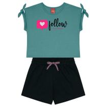 Conjunto infantil - feminino - tamanho 10 ao 16 1000259 - kyly