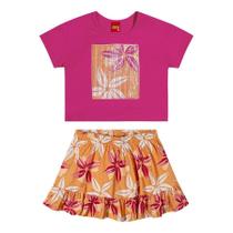 Conjunto infantil- feminino - tamanho 4 ao 8 1000569 - kyly