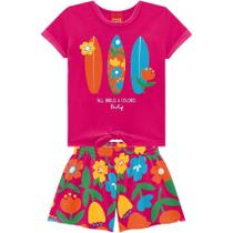 Conjunto infantil - feminino - tamanho 4 ao 8 112070 - kyly