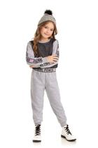 Conjunto infantil feminino telinha moletom bicho bagunça