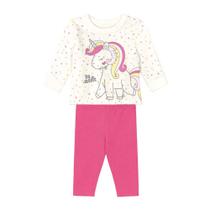 Conjunto infantil feminino unicórnio brandili baby ref:55041 p/g