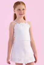 Conjunto Infantil Festa Branco Petit Cherie