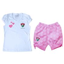 Conjunto Infantil Fluminense Rosa Torcida Baby Conjunto Infantil Fluminense Rosa Torcida Baby